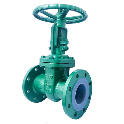 Фланцевый ручной литой сталь PTFE облицованный шлюзовый клапан Z41F46-16C для очистки воды